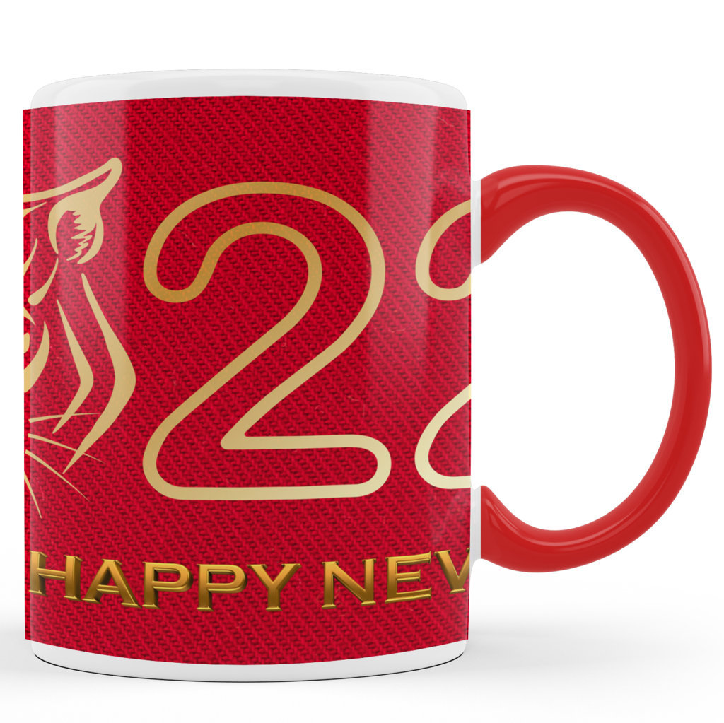Celebrating 2022 The Year of Tiger | Happy New Year 2022 Mug | 325 Ml | Printed Ceramic Coffee Mug